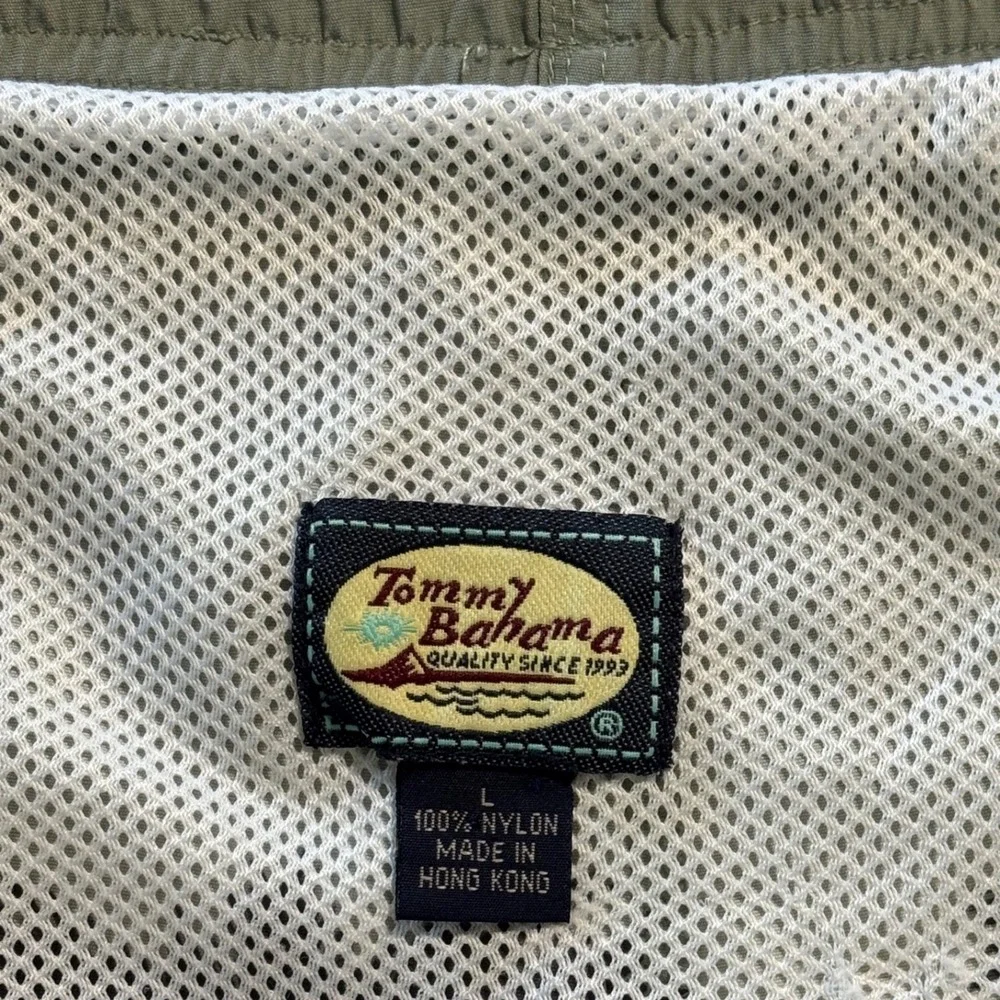 Tommy Bahama Mens LARGE‎ Palm Tree Print Swim Trunks Mesh Lined Pocket Shorts